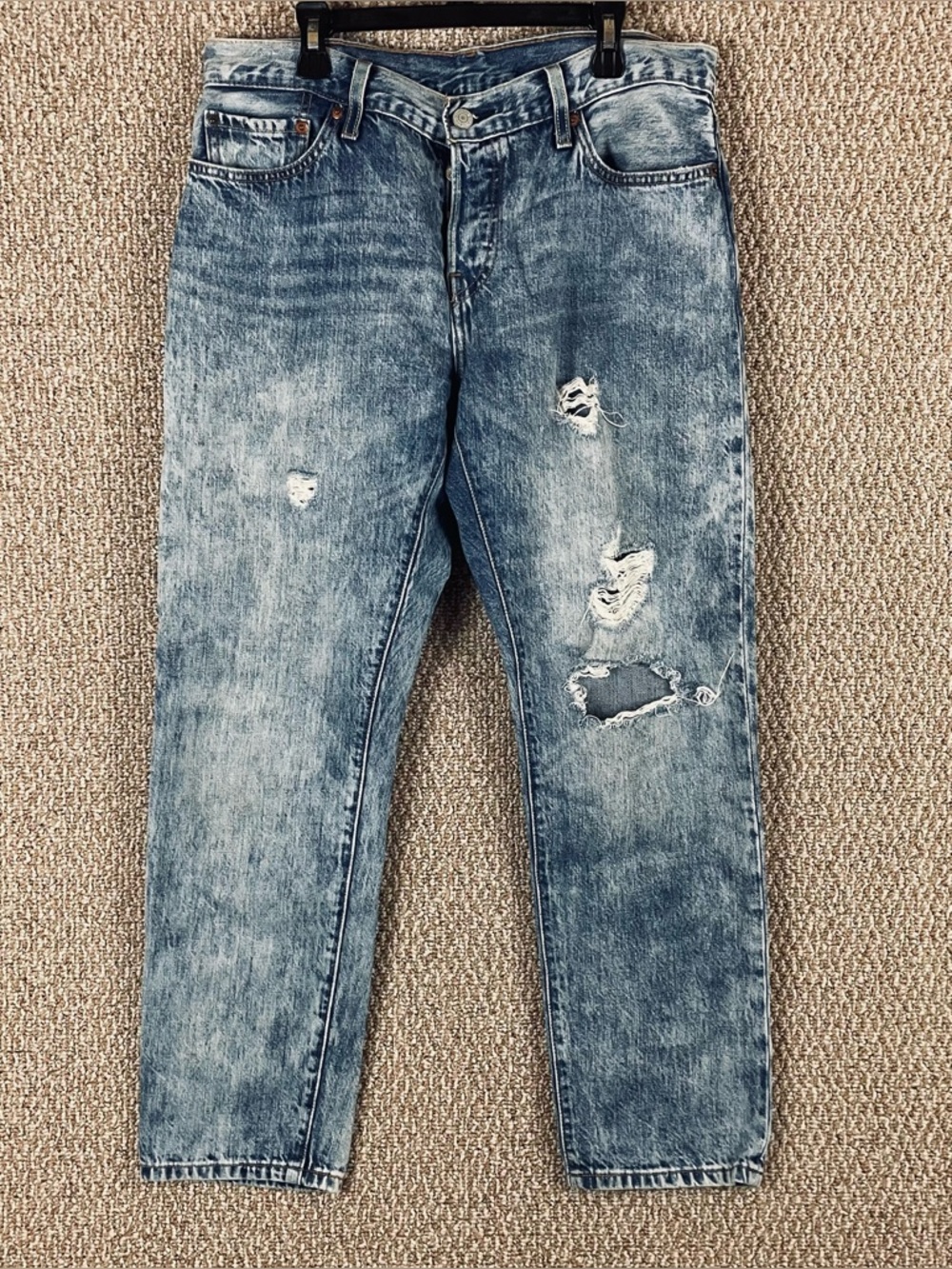 Levis 501 CT Jeans Women’s 28 (Fits 32x27) Acid Wash Distressed Vintage Y2K 115